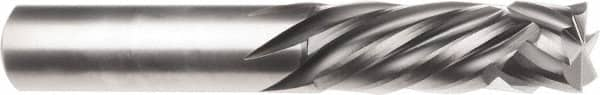 SGS - 1/4" Cutting Diam x 1" Length of Cut, 4 Flute, Compression Spiral Router Bit - Uncoated, Right Hand Cut, Solid Carbide, 2-1/2" OAL x 1/4" Shank Diam, Square End - Caliber Tooling