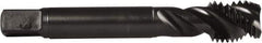 DORMER - M14x2.00 Metric Coarse 3 Flute 6H Modified Bottoming Spiral Flute Tap - Powdered Metal, Oxide Finish, 3-19/32" OAL, Right Hand Flute, Right Hand Thread, Series E008 - Caliber Tooling