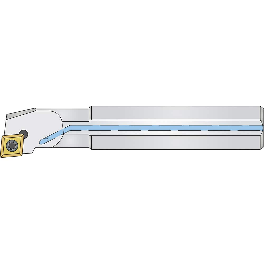 Micro 100 - 0.33" Min Bore, Right Hand A04F SCLCR 2 Indexable Boring Bar - Exact Industrial Supply