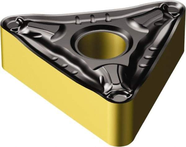 Sandvik Coromant - TNMG332 PM Grade 4335 Carbide Turning Insert - TiCN/AI2O3/TiN Finish, 60° Triangle, 3/8" Inscr Circle, 3/16" Thick, 1/32" Corner Radius - Caliber Tooling