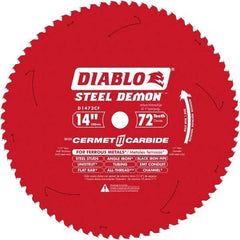 Freud - 14" Blade Diam, 90 Teeth, Carbide-Tipped Cold Saw Blade - 1" Arbor Hole Diam, 0.071" Blade Thickness - Caliber Tooling