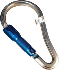 Miller - 400 Lb Capacity Locking Carabiner - 2-1/4", Auto-Locking Gate, Aluminum - Caliber Tooling