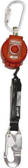 Miller - 6' Long, 400 Lb Capacity, Vectran/Polyester Fall Limiter - Aluminum Locking Snap Hook Connector, Aluminum Carabiner Connector, Black - Caliber Tooling