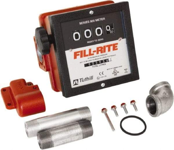 Tuthill - 1" Mechanical Fuel Meter Repair Part - Contains 4 Digit (Gal) Meter, For Use with Pump - FR4210G, FR4410G, FR4204G, FR4210GB, FR4210BGFQ - Caliber Tooling