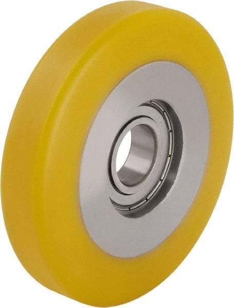 Blickle - 5 Inch Diameter x 63/64 Inch Wide, Polyurethane-Elastomer Blickle Extrathane Caster Wheel - 605 Lb. Capacity, 13/16 Inch Axle Diameter, Ball Bearing - Caliber Tooling