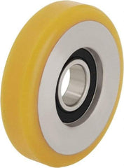 Blickle - 4 Inch Diameter x 63/64 Inch Wide, Polyurethane-Elastomer Blickle Extrathane Caster Wheel - 484 Lb. Capacity, 11/16 Inch Axle Diameter, Ball Bearing - Caliber Tooling