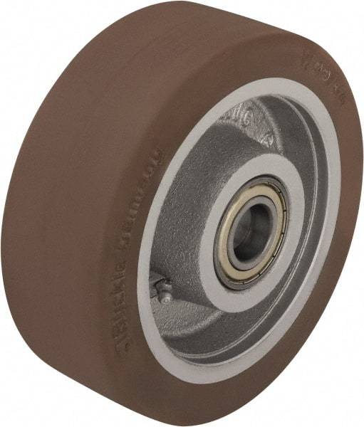 Blickle - 4 Inch Diameter x 1-37/64 Inch Wide, Polyurethane-Elastomer Blickle Besthane Caster Wheel - 880 Lb. Capacity, 17/32 Inch Axle Diameter, Ball Bearing - Caliber Tooling