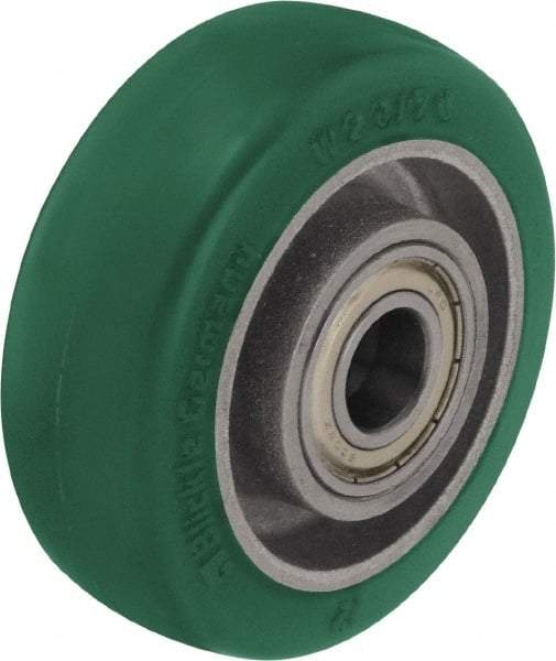 Blickle - 3 Inch Diameter x 1-37/64 Inch Wide, Polyurethane-Elastomer Blickle Softhane Caster Wheel - 506 Lb. Capacity, 19/32 Inch Axle Diameter, Ball Bearing - Caliber Tooling