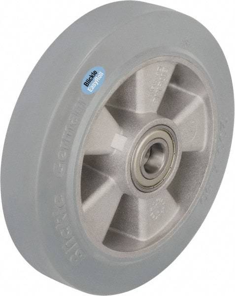 Blickle - 6-1/2 Inch Diameter x 1-31/32 Inch Wide, Solid Rubber Caster Wheel - 880 Lb. Capacity, 1 Inch Axle Diameter, Ball Bearing - Caliber Tooling