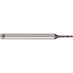 Micro Drill Bit: 0.0228″ Dia, 140 °, Solid Carbide TiAlN Finish, RH Cut, Series 5330