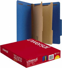 UNIVERSAL - 8-1/2 x 11", Letter Size, Cobalt Blue, Classification Folders with Top Tab Fastener - 25 Point Stock, Right of Center Tab Cut Location - Caliber Tooling