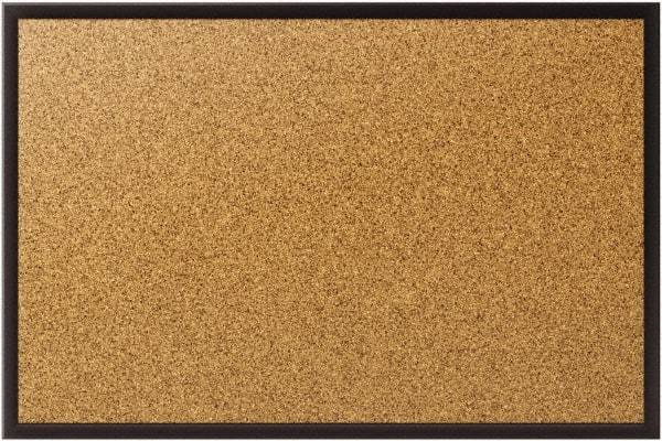 Quartet - 24" Wide x 18" High Open Cork Bulletin Board - Natural (Color) - Caliber Tooling