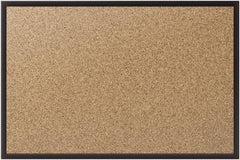 Quartet - 48" Wide x 36" High Open Cork Bulletin Board - Natural (Color) - Caliber Tooling