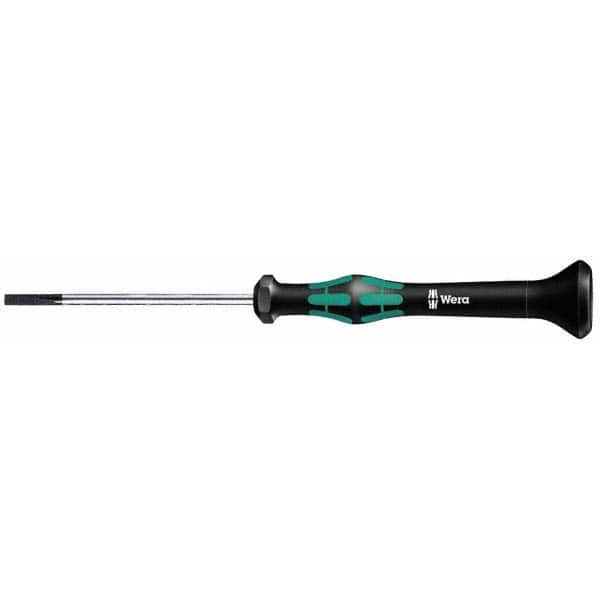 Wera - 0.8mm Blade Width, 137mm OAL, Precision Slotted Screwdriver - Caliber Tooling