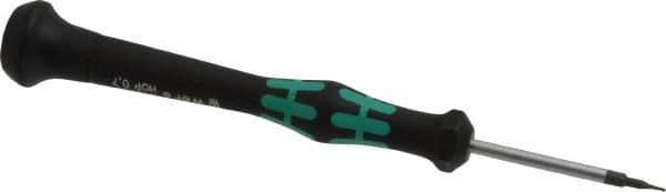 Wera - 0.7mm Precision Miniature Hex Driver - 1-9/16" Bade Length, Ergonomic with Spinning Cap Handle, 1-9/16" OAL - Caliber Tooling