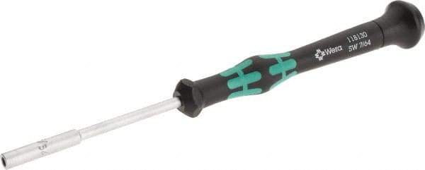 Wera - 7/64" Solid Shaft Precision Nutdriver - Ergonomic Handle, 6-1/4" OAL - Caliber Tooling