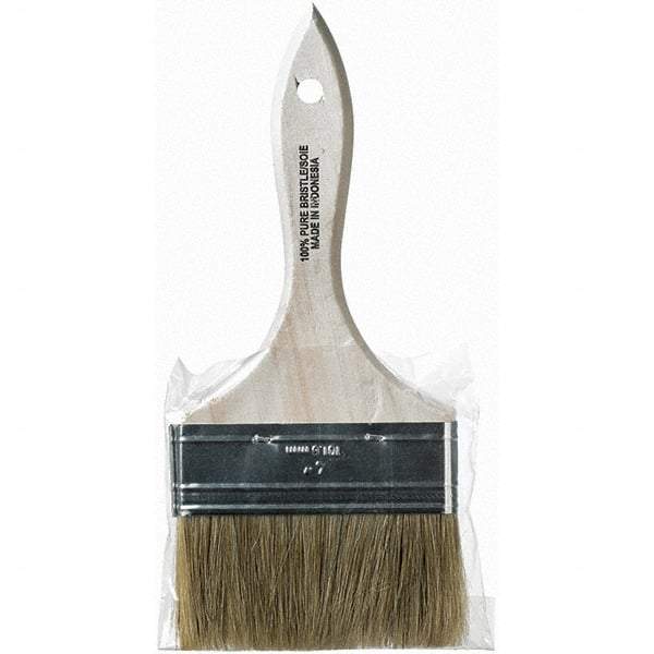 Krylon - 5/8" Flat White China Bristle Chip Brush - 2" Bristle Length, 4" Wood Beavertail Handle - Caliber Tooling