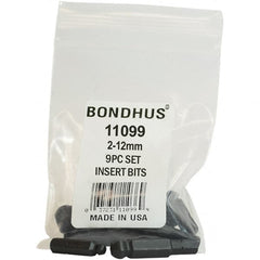 Bondhus - Screwdriver Bit Sets Type: Insert Bit Set Drive Size: 1/4 (Inch) - Caliber Tooling