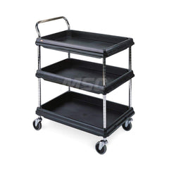 Metro - Carts; Type: Utility ; Load Capacity (Lb.): 400.000 ; Number of Shelves: 3 ; Width (Inch): 27 ; Length (Inch): 39-1/2 ; Height (Inch): 33-1/4 - Exact Industrial Supply