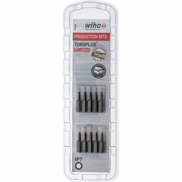 Wiha - 1/4" Drive IP7 Torx Plus Screwdriver Bit - 1" OAL, Insert Bit - Caliber Tooling