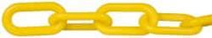 PRO-SAFE - 100' Long x 2" Wide Plastic Chain - Yellow - Caliber Tooling