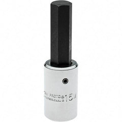 Proto - 1/2" Drive, 15mm Hex Bit Socket - 3-5/8" OAL, 1" Bit Length - Caliber Tooling