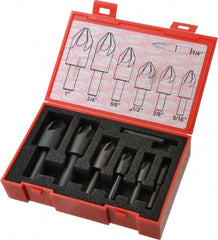 Keo - 7 Piece, 1/4 to 1" Head Diam, 82° Included Angle, Single End Countersink Set - Caliber Tooling