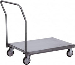 Jamco - 1,200 Lb Capacity Stainless Steel Platform Truck - Stainless Steel Deck, 24" OAW, 48" Platform Length, Urethane Casters - Caliber Tooling