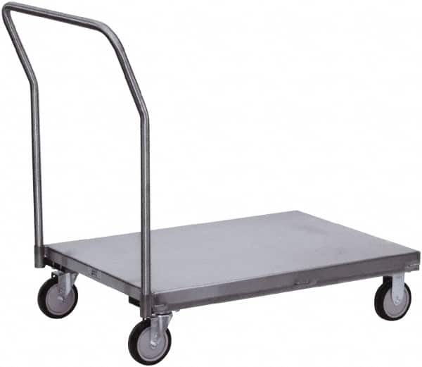 Jamco - 1,200 Lb Capacity Stainless Steel Platform Truck - Stainless Steel Deck, 24" OAW, 36" Platform Length, Urethane Casters - Caliber Tooling