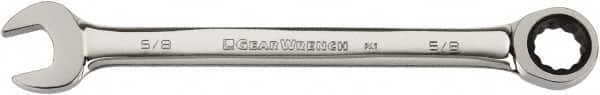 GearWrench - 5/8" 12 Point Combination Wrench - 8.201" OAL, Steel, Full Polish Finish - Caliber Tooling