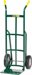 Little Giant - 800 Lb Capacity 49" OAH Hand Truck - 12 x 14" Base Plate, Dual Handle, Steel, Solid Rubber Wheels - Caliber Tooling