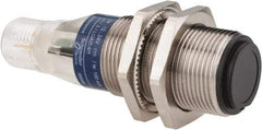 Telemecanique Sensors - 4 Pin M12 Connector, 15m Nominal Distance, Shock and Vibration Resistant, Through Beam Photoelectric Sensor - 12 to 24 VDC, 500 Hz, Nickel Plated Brass, 2.36 Inch Long x 0.71 Inch Wide - Caliber Tooling