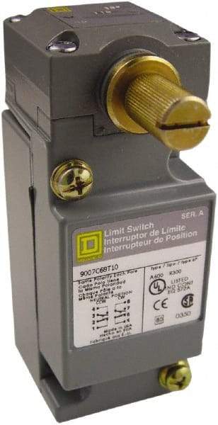 Square D - DPDT, NC/NO, 600 VAC at 1.20 Amp, 600 VDC at 0.10 Amp, Screw Terminal, Rotary Head Actuator, General Purpose Limit Switch - 1, 2, 4, 6, 12, 13, 6P NEMA Rating, IP66 IPR Rating - Caliber Tooling