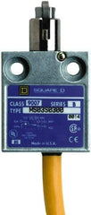 Square D - SPDT, NC/NO, 240 VAC, 4 Pin M12 Male Terminal, Roller Plunger Actuator, General Purpose Limit Switch - 1, 2, 4, 6, 6P NEMA Rating, IP67 IPR Rating, 80 Ounce Operating Force - Caliber Tooling