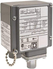 Square D - 4, 13 and 4X NEMA Rated, SPDT, 3 to 150 psi, Electromechanical Pressure and Level Switch - Fixed Pressure, 120 VAC at 6 Amp, 125 VDC at 0.22 Amp, 240 VAC at 3 Amp, 250 VDC at 0.27 Amp, 1/4 Inch Connector, Screw Terminal, For Use with 9012G - Caliber Tooling