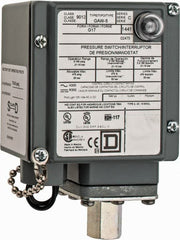 Square D - 4, 13 and 4X NEMA Rated, SPDT-DB, 3 to 150 psig, Electromechanical Pressure and Level Switch - Exact Industrial Supply