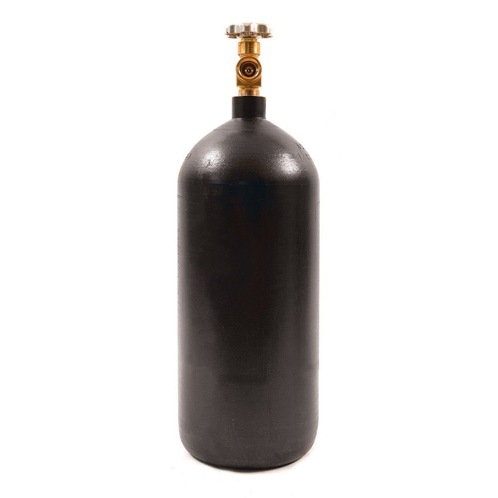 Made in USA - Oxygen/Acetylene Torch Accessories; Type: Nitrogen Tank ; Gas Type: Nitrogen ; Diameter (Inch): 7 ; Container Size: 40 Cu. Ft. ; CGA Inlet Connection: 580 ; Color: Black - Exact Industrial Supply