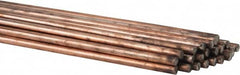 Welding Material - 36 Inch Long, 3/32 Inch Diameter, Copper Coated, Carbon Steel, TIG Welding and Brazing Rod - 10 Lb., Industry Specification ER70S6 - Exact Industrial Supply