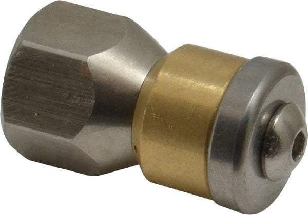 Value Collection - 3,000 psi Rotating, Sewer Pressure Washer Nozzle - 5.5mm Orifice Diam, 1/4" Thread - Caliber Tooling