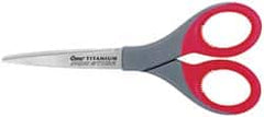 Clauss - 3-1/8" LOC, 7" OAL Titanium Shears - Right Hand, Straight Handle, For General Purpose Use - Caliber Tooling