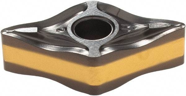 Iscar - DNMX442 M3P Grade IC8250 Carbide Turning Insert - TiCN/Al2O3/TiN Finish, 55° Diamond, 1/2" Inscr Circle, 1/4" Thick, 1/32" Corner Radius - Caliber Tooling