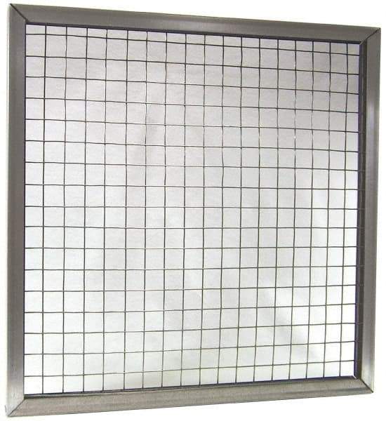 Made in USA - Galvanized Steel Wire Air Filter Frame - 16" Noml Height x 1" Noml Depth x 25" Noml Width, For Use with Filter Pads - Caliber Tooling