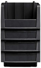 Akro-Mils - 11-7/8" Deep, Black Polypropylene Hopper Stacking Bin - 5" High x 8-3/8" Wide x 11-7/8" Long - Caliber Tooling