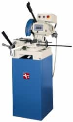 Rong Fu - 1 Cutting Speed, 10" Blade Diam, Cold Saw - 42 RPM Blade Speed, Bench Machine, 1 Phase, Compatible with Ferrous Material - Caliber Tooling