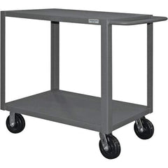 Durham - 4,000 Lb Capacity, 24" Wide x 36" Long x 37-1/2" High Heavy Duty Service Cart - 2 Shelf, Steel - Caliber Tooling