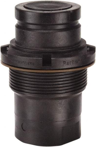 Parker - 1" Nominal Flow, 1 Thread, Nonspill Quick Disconnect Coupling - 60 Max psi, 40 to 140°F, Polypropylene Coupling, Fluorocarbon O-Ring - Caliber Tooling