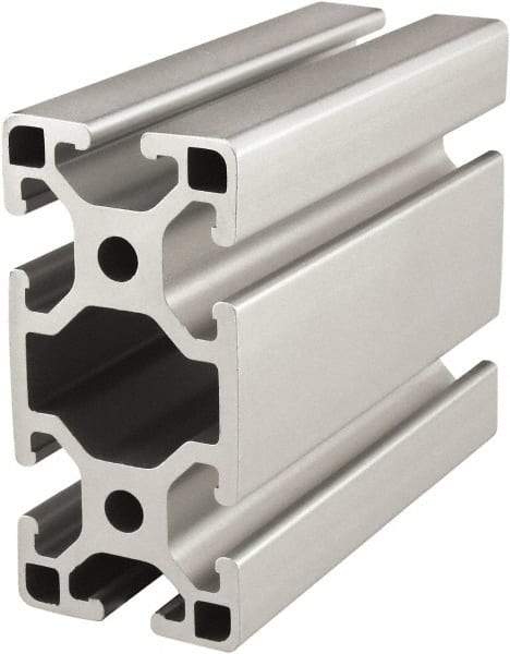 80/20 Inc. - 4 Meters Long x 40 mm Wide x 80 mm Deep, T-Slotted Aluminum Extrusion - Clear Anodized Finish - Caliber Tooling