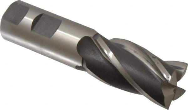 Hertel - 28mm, 2" LOC, 1" Shank Diam, 4-1/2" OAL, 4 Flute, Cobalt Square End Mill - Single End, Uncoated, 30° Helix, Centercutting, Right Hand Cut - Caliber Tooling