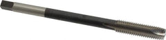 Hertel - M12x1.75 Metric Coarse 3 Flute D6 High Speed Steel Spiral Point Extension Tap - Plug Chamfer, 6" OAL, 6H Class of Fit - Caliber Tooling