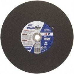 Norton - 16" 36 Grit Zirconia Alumina Cutoff Wheel - 7/64" Thick, 1" Arbor, 3,820 Max RPM, Use with Stationary Tools - Caliber Tooling